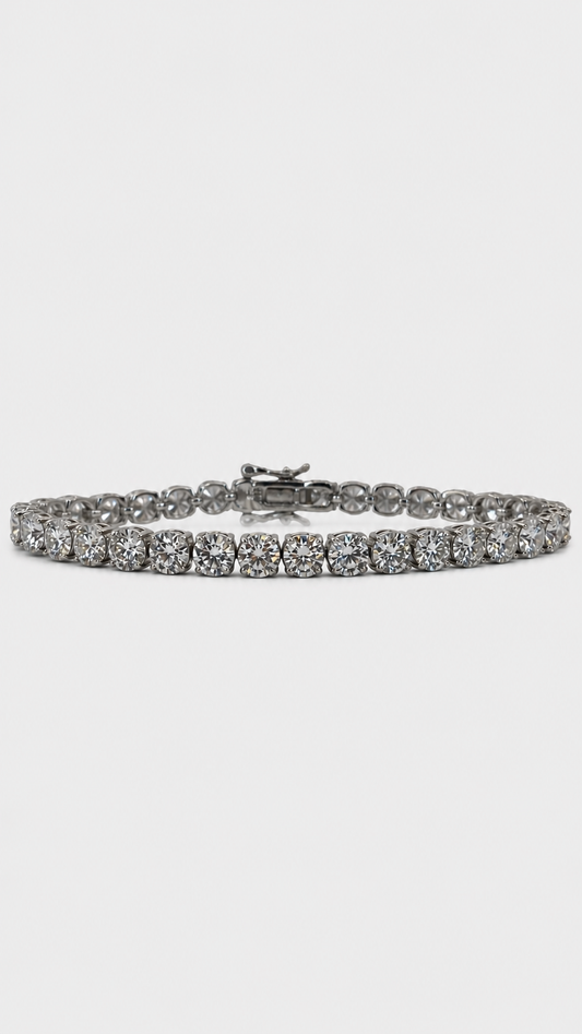 TENNIS BRACELET 5MM:  SILVER, ROSE AND YELLOW